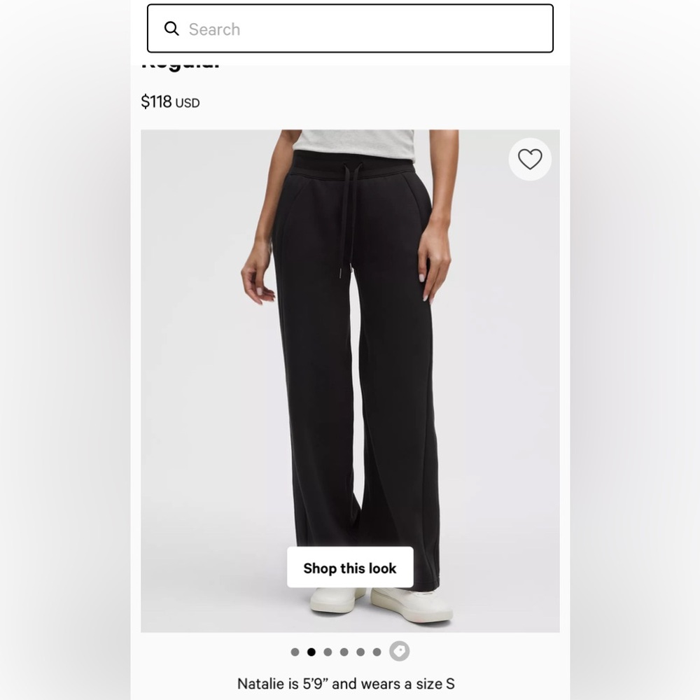Lululemon scuba wide leg pants